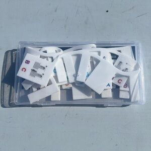 White ruber Alphabet piano Tiles Set